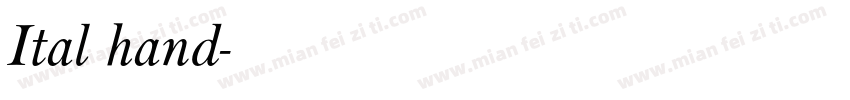 Ital hand字体转换